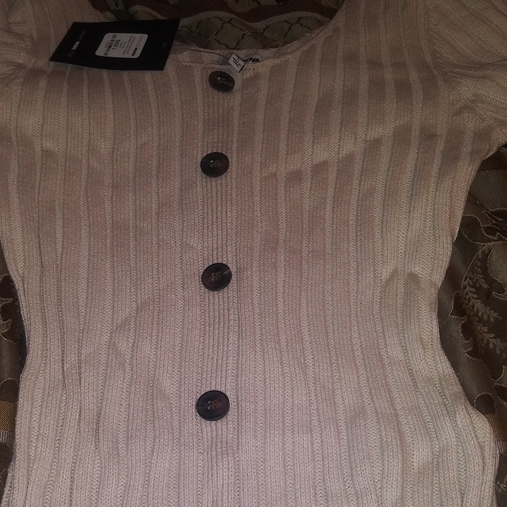 Fashion Nova sweater dress tan color